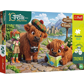 Puzzle Inspirováno trendy: Okouzlující kráva 41x27,5cm 160 dílků v krabici 29x19x4cm