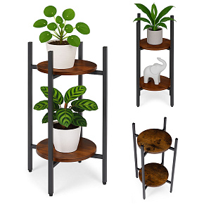 Standing Plant Stand for Flowers Decorations 2 Levels Loft ModernHome