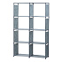 Herzberg HG-03626: 8vrstvá víceúčelová knihovna a úložný regál (85x125cm) - Šedá