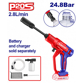 Aku tlaková myčka 20V 24,8Bar solo