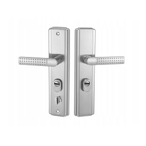 Kování klika/klika pro čínské bezpečné dveře ASIA K+K nikl PZ68