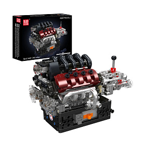 Lebula konstrukční kostky technická sada 10227 motor V8 s převodovkou 787 dílů model 14+