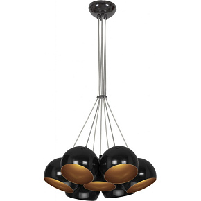 Nowodvorski Lighting Lustr na lanku 6588 BALL černá-zlatá VII závěs