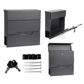 Mailbox for letters and newspapers made of galvanized steel ModernHome