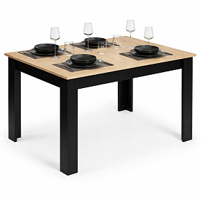 Rectangular table for kitchen and dining room for 4 people, 120x80 cm, Sonoma oak, ModernHome