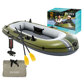 Inflatable boat Seahawk 2, 2-person, with pump and 2 oars, INTEX 66332 Inflatable boat Seahawk 2, 2-person, with pump and 2 oars, INTEX 66332