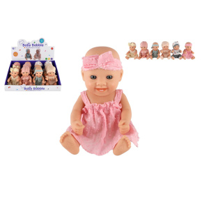 Panenka/miminko měkké tělo plast 20cm mix druhů 12ks v boxu