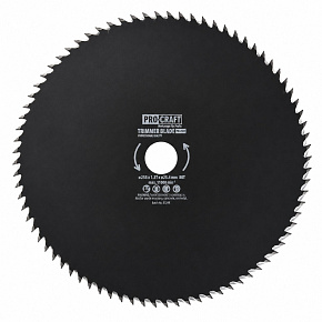 Nůž křovinořezu (kotouč) (D255*25.4) 80T PROCRAFT Nůž křovinořezu (kotouč) (D255*25.4) 80T PROCRAFT