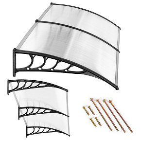Double Door Canopy 200x100 cm Polycarbonate Roof Cover MultiGarden