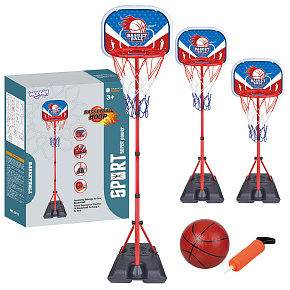 WOOPIE Sada Basketbal Volně stojící Nastavitelná Výška 90-170 cm + Míč