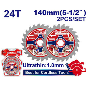 Sada 2 ks ultratenkých pilových kotoučů 140mm s SK plátky