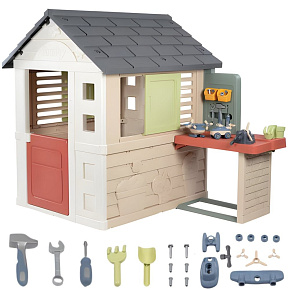 SMOBY Domek s Dílničkou + 39 doplňků