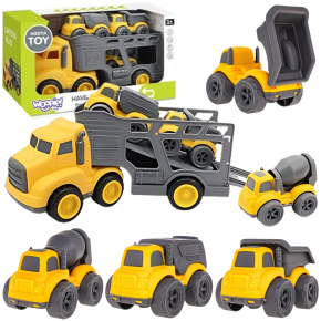 WOOPIE Odtahovka Sada 4v1 Stavební Vozidla