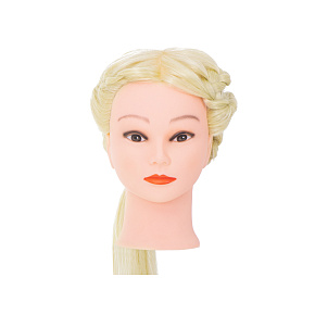 Hlava tréninková kadeřnická přírodní vlasy blond