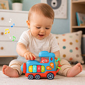 WOOPIE BABY Interaktivní Hudební Pianko Lokomotiva