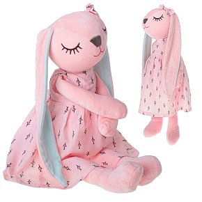 Plyšová maskotka růžový králík 52 cm