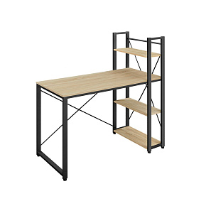 Computer desk with shelves, adjustable legs, oak Sonoma Computer desk with shelves, adjustable legs, oak Sonoma