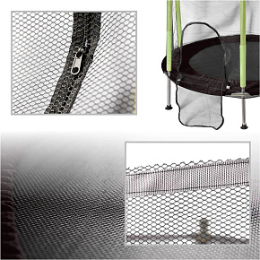 Trampolína do domu zahrady pro děti síť míče 140 cm 55 palců zelená