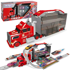 WOOPIE Sada Nákladní Auto Odtahovka Garáž Závodní Dráha