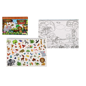 Blok Říše zvířat se samolepkami CZ verze 35x25cm Blok Říše zvířat se samolepkami CZ verze 35x25cm