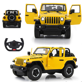Lebula dálkově ovládané auto RC velký Jeep Wrangler RS měřítko 1:14 žlutý