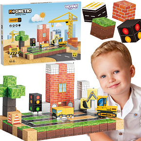 WOOPIE Magnetické Stavební Kostky Staveniště 115 ks.