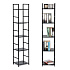 Modern wooden shelf, metal frame LOFT, 5 shelves, black ModernHome