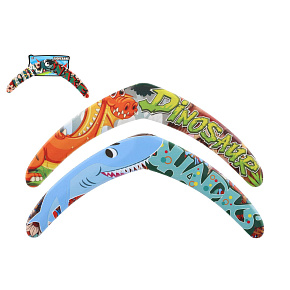 Bumerang pěnový 43cm 3 barvy na kartě