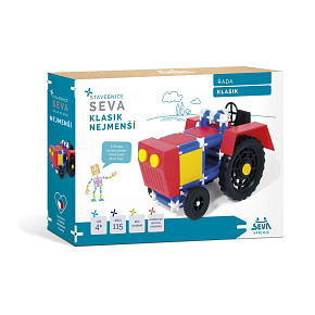 Stavebnice SEVA KLASIK Nejmenší plast 115ks v krabici 31,5x16,5x7,5cm