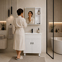 Stojící koupelnová skříňka s umyvadlem + zrcadlo sada nábytku ModernHome