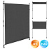 Clamp-On Retractable Awning with Crank, Height Adjustable, Anthracite MultiGarden