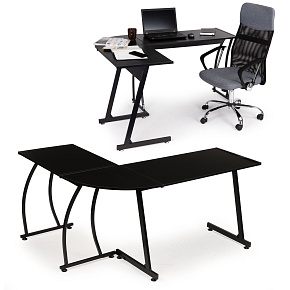 Corner Office Desk LOFT School Table Black ModernHome