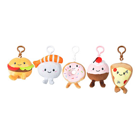 Přívěsek Food Mix plyš 5 druhů 9x8cm Přívěsek Food Mix plyš 5 druhů 9x8cm