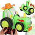 Traktor traktor dálkově ovládaný na RC ovladač skákající tančící zvuk zelený