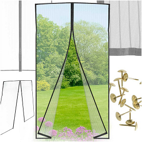 Magnetická síť proti hmyzu LUARO na dveře, pevný silný magnet 160x230cm Magnetická síť proti hmyzu LUARO na dveře, pevný silný magnet 160x230cm