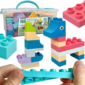 WOOPIE Kostičky Soft Blocks Sada 99 Prvků v Krabici