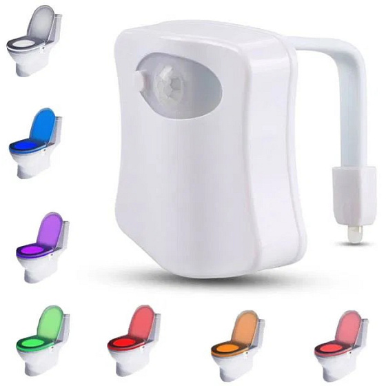 Tlumené světlo do WC se senzorem pohybu