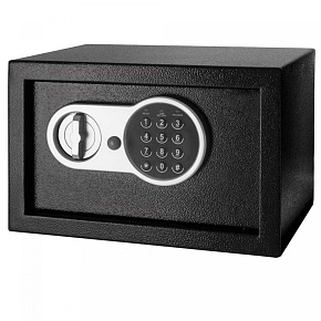 Herzberg HG-03855: Elektronický digitální ocelový trezor s dvojitým zámkem - 20x31x20cm
