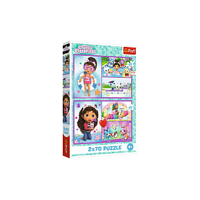 Puzzle 2x70 Zahrajte si s Gabby 27,5x18cm v krabici 19x29x4cm Puzzle 2x70 Zahrajte si s Gabby 27,5x18cm v krabici 19x29x4cm