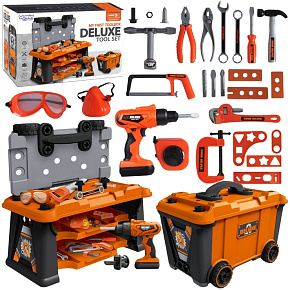 WOOPIE Mobilní Skříň Na Nářadí Dílna 2v1 65 ks.