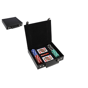 Poker sada 100ks + karty + kostky v kufříku v krabici 28x25x8cm