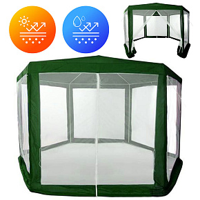 Garden commercial pavilion tent, 2x2x2 m, with mosquito net, green, MultiGarden