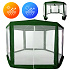 Garden commercial pavilion tent, 2x2x2 m, with mosquito net, green, MultiGarden