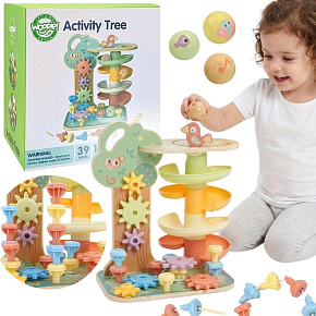 WOOPIE GREEN Strom Aktivit Kuličková dráha Montessori 4v1 FSC WOOPIE GREEN Strom Aktivit Kuličková dráha Montessori 4v1 FSC