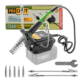 Aku pájecí stanice Procraft CS60bb (bez baterie a nabíječky) Aku pájecí stanice Procraft CS60bb (bez baterie a nabíječky)