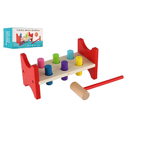 Zatloukačka s kladívkem dřevo v krabici 20x10x9,5cm Zatloukačka s kladívkem dřevo v krabici 20x10x9,5cm