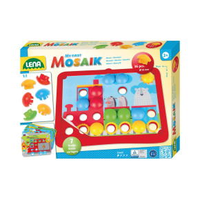 Mozaika klobouček doprava 3,2cm hladký 36ks + předlohy 7ks pro nejmenší v krabici 33x24x4 24m+ Mozaika klobouček doprava 3,2cm hladký 36ks + předlohy 7ks pro nejmenší v krabici 33x24x4 24m+