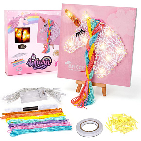 Sada kreativních potřeb pro děti šablony jednorožec LED proplétání udělej si sám Sada kreativních potřeb pro děti šablony jednorožec LED proplétání udělej si sám