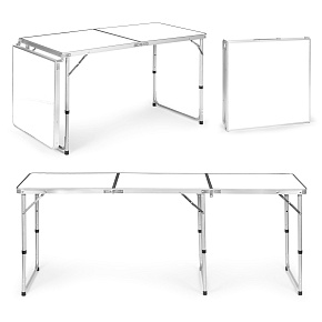 Turistický stůl skládací kempingový bílý deska 180x60 cm MultiGarden