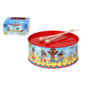 Bubínek indiáni kov průměr 20cm výška 9cm bez popruhu